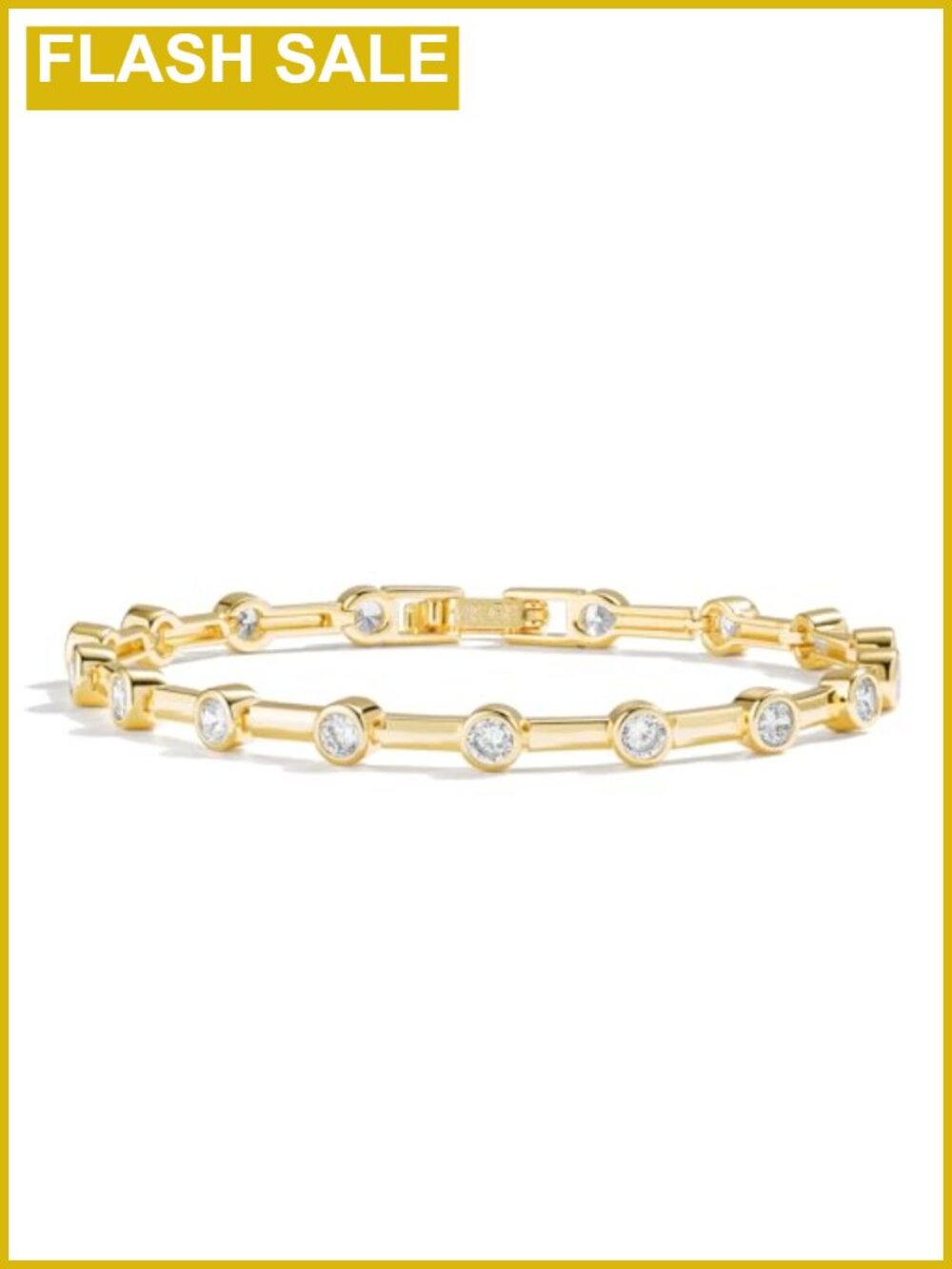 14K Gold Filled Tennis Bracelet, Bezel CZ Bangle, Dainty Chain for Women